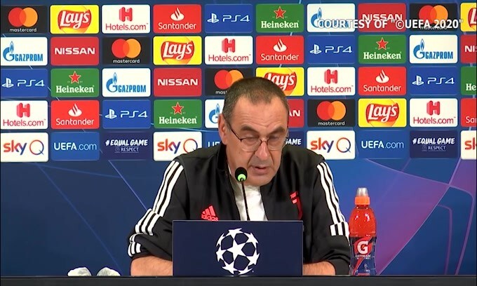 Sarri: "CR7? Ieri in allenamento ha fatto un gol di una bellezza unica"