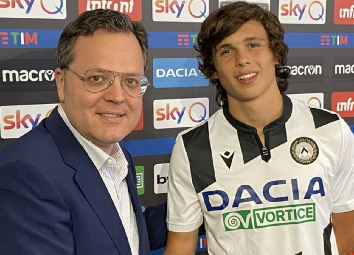 Udinese, contratto fino al 2025 per il giovane Palumbo