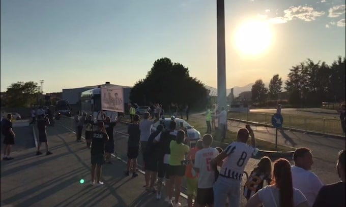 Juve, l'arrivo allo stadio