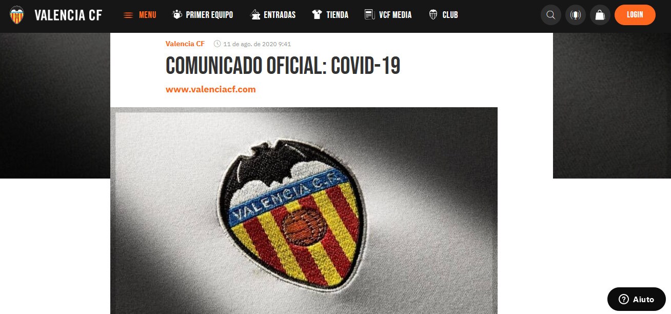 Coronavirus, due positivi nel Valencia