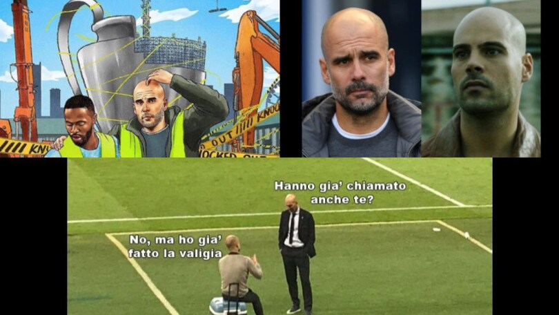 Guardiola out dalla Champions con il City: l'ironia dei social