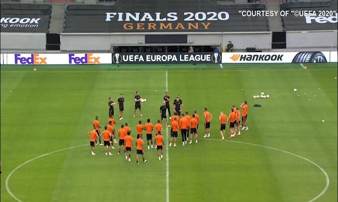 Shakhtar Donetsk, l'allenamento della vigilia per gli ucraini
