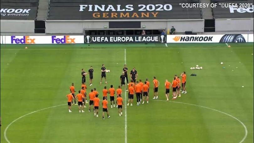 Shakhtar Donetsk, l'allenamento della vigilia per gli ucraini