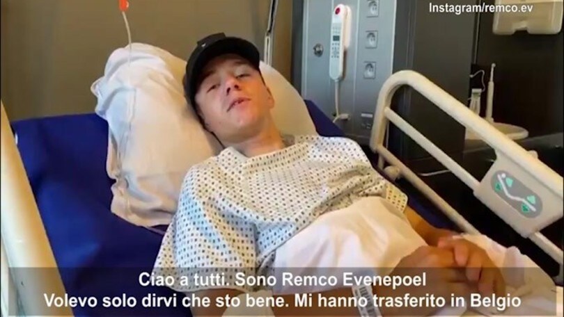 Il saluto di Evenepoel: "Sto bene. Grazie per i messaggi"