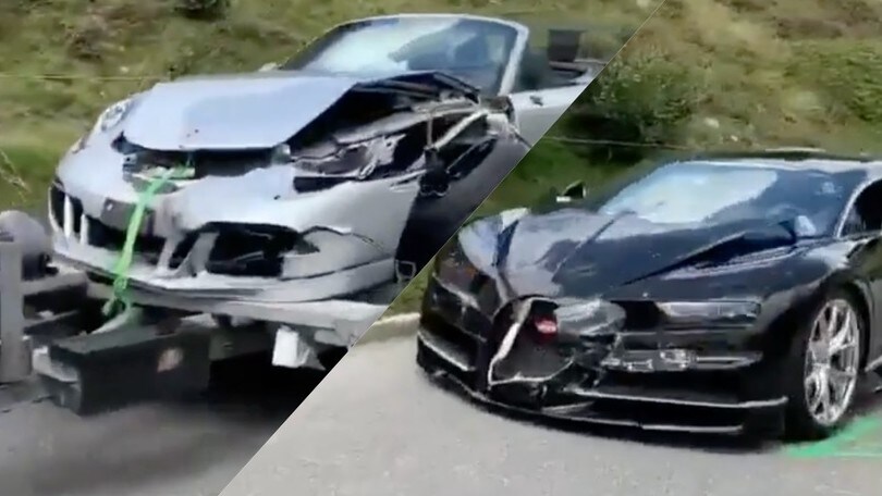Bugatti Chiron-Porsche 911 si scontrano: danni per 3,5 milioni di euro