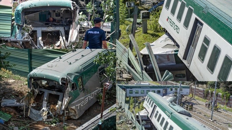 Deraglia un treno sulla Milano-Lecco: le terribili immagini