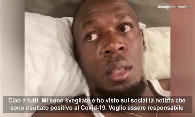Bolt annuncia: "Positivo al Covid-19. Sono asintomatico"