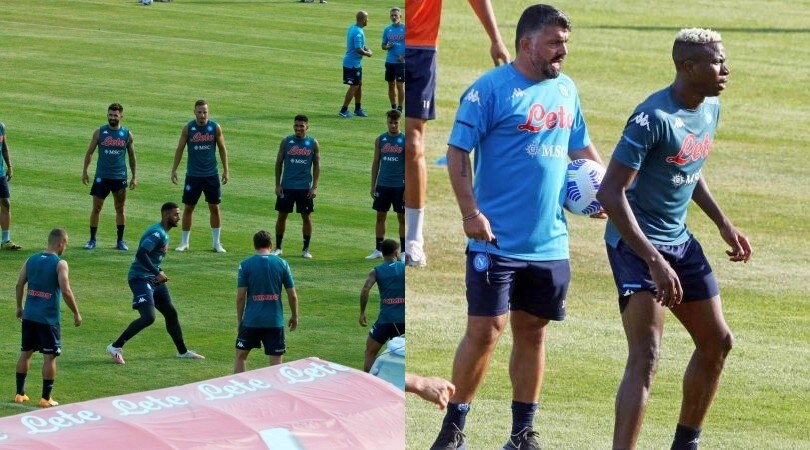 Napoli in ritiro, Gattuso comanda e Osimhen va già a mille