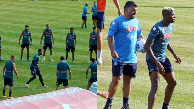 Napoli in ritiro, Gattuso comanda e Osimhen va già a mille