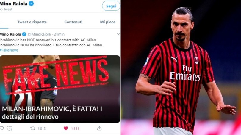 Ibrahimovic-Milan, clamoroso stop di Raiola: "Il rinnovo? Fake news"