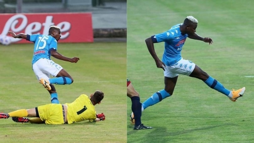 Napoli, Osimhen si presenta: tripletta all'esordio!