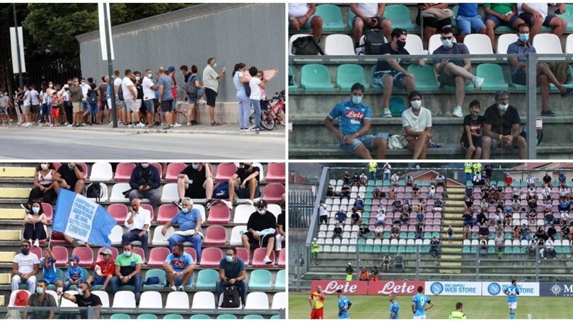 Napoli, i tifosi tornano allo stadio per la prima volta dopo il lockdown