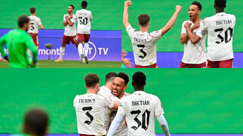 Aubameyang omaggia Chadwick Boseman. Esultanza alla Black Panther