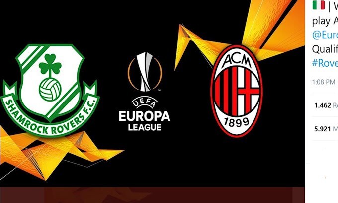 Europa League, per il Milan c'è lo Shamrock Rovers