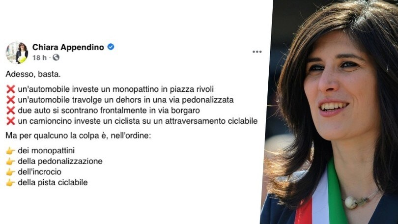 Torino, Appendino contro gli automobilisti: "Troppi incidenti: responsabilità vostra"