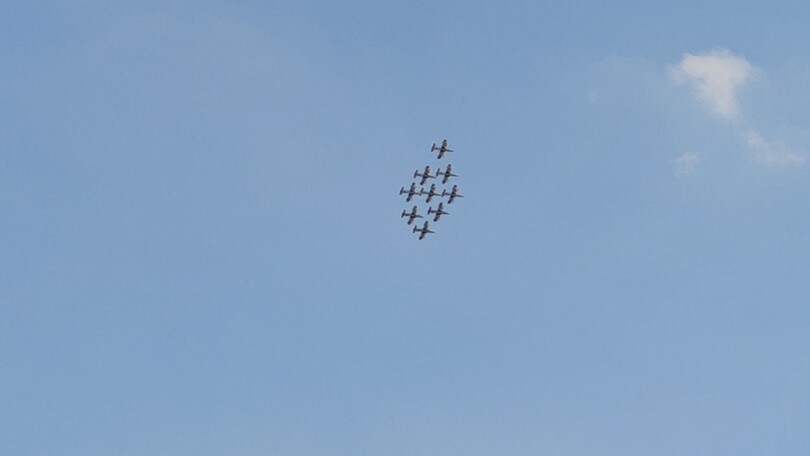 F1: le Frecce Tricolori nel cielo di Monza