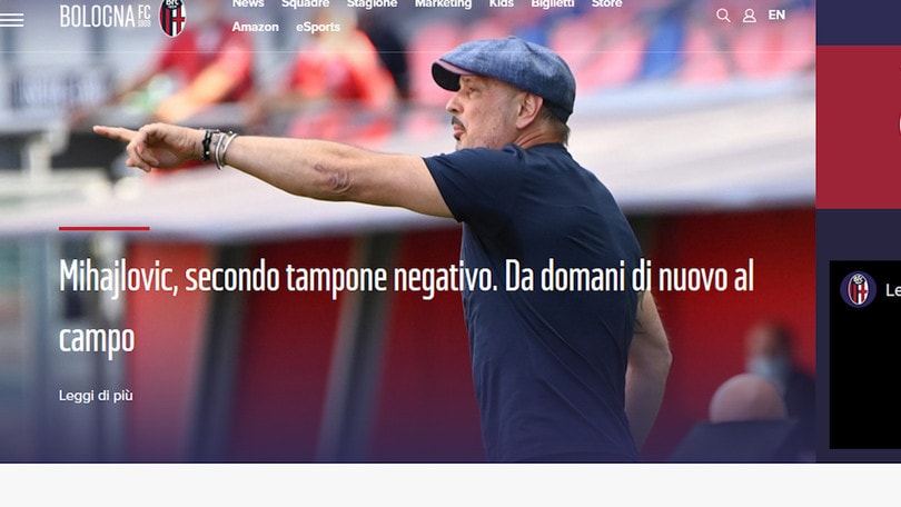 Bologna, buone notizie per Mihajlovic: è guarito dal Covid-19