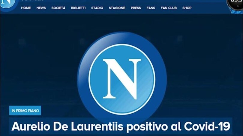 Napoli, De Laurentiis ha il Covid-19