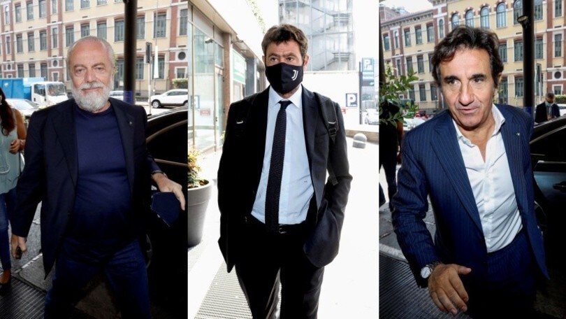 Coronavirus, De Laurentiis positivo: eccolo in riunione in Lega