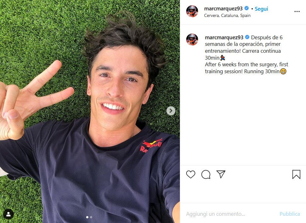 MotoGp, Marquez riprende la preparazione atletica