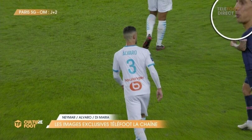 Di Maria e il sospetto sputo ad Alvaro: nuove immagini tv