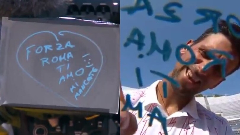 Djokovic, la dedica dopo la partita: "Forza Roma, ti amo!"