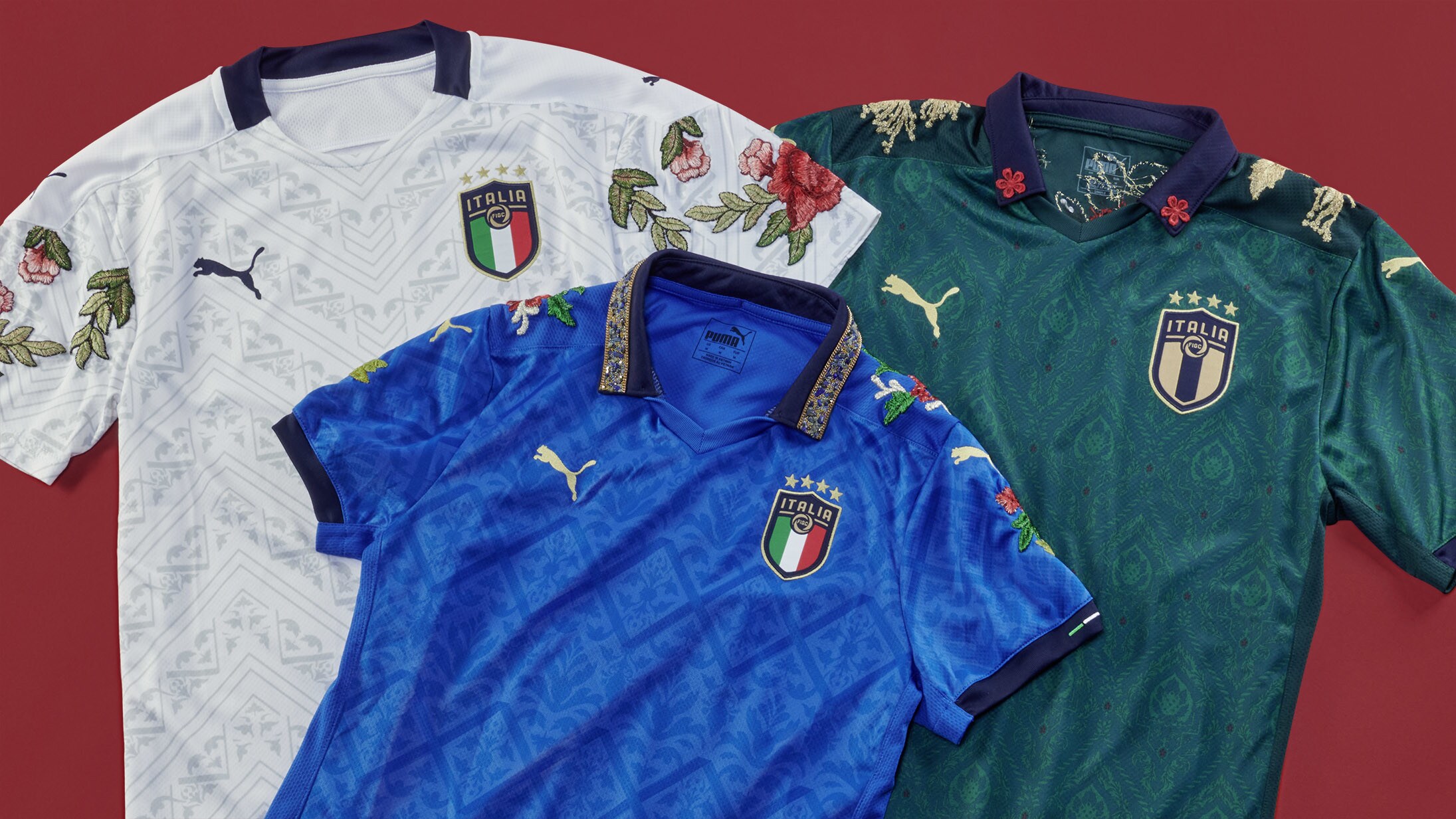 PUMA  e The Football Gal presentano tre maglie FIGC tributo alla cultura italiana
