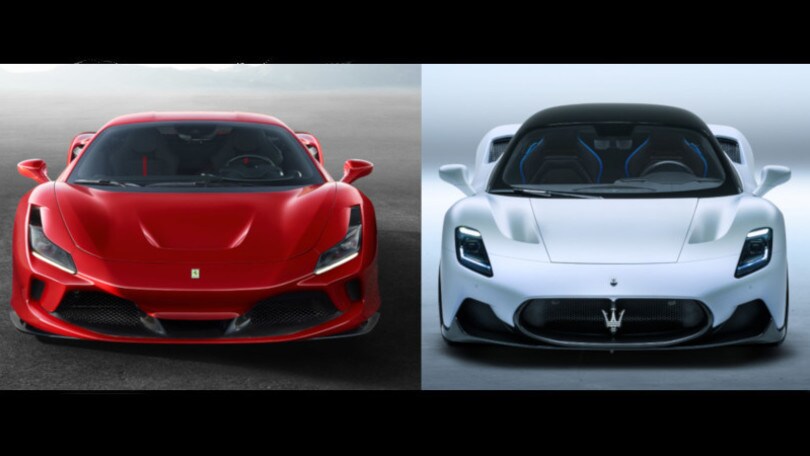 Ferrari F8 Tributo vs Maserati MC20: supercar affini, ma diverse