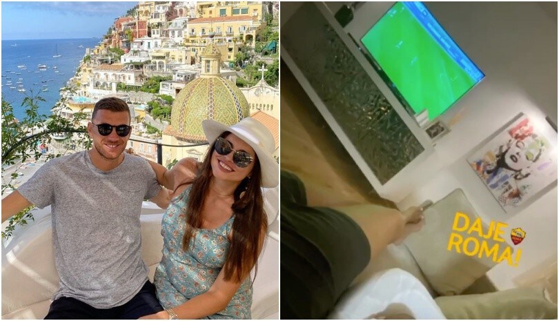 Dzeko-Juve, la moglie Amra su Instagram: "Daje Roma"