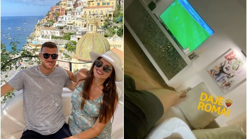 Dzeko-Juve, la moglie Amra su Instagram: "Daje Roma"