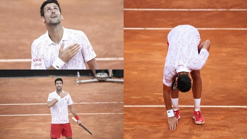 Djokovic si inchina al pubblico del Foro: mano sul cuore per la 10ª finale