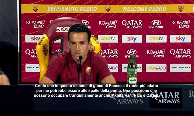 Pedro: "Ruolo? Mi piace stare dietro la punta"