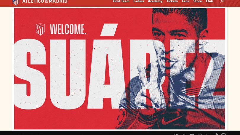 Luis Suarez è un nuovo giocatore dell'Atletico Madrid