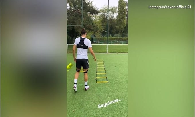 Edinson Cavani e l'allenamento da "Matador"
