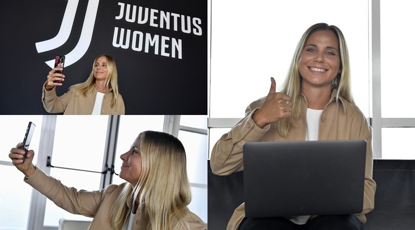 Tuija Hyyrynen, selfie e sorrisi conquistano i tifosi della Juve Women