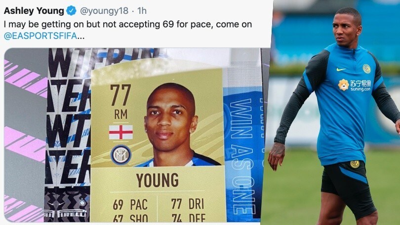 Inter, Young attacca Fifa 21: "69 in velocità? Inaccettabile"