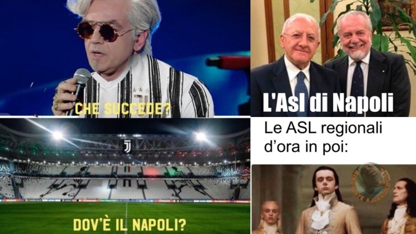 Caos Juve-Napoli, sui social parte l’ironia