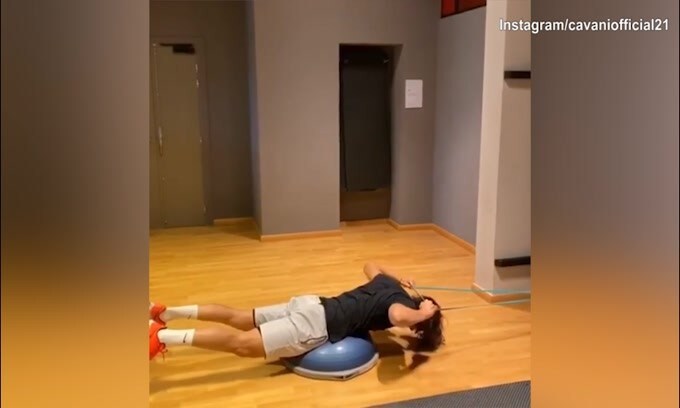 Cavani, continuano i super allenamenti!