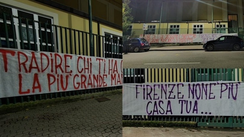 Striscione per Chiesa dai tifosi della Fiorentina: "Qui non è più casa tua"