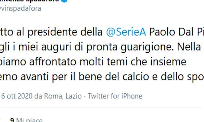 Dal Pino è positivo al Covid-19