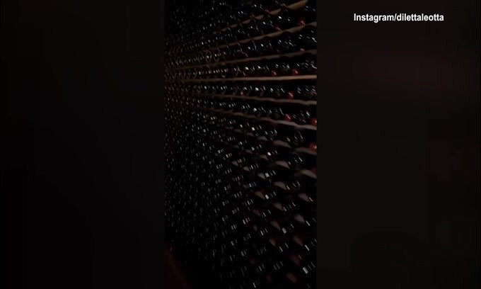 Diletta Leotta "sfila" in cantina