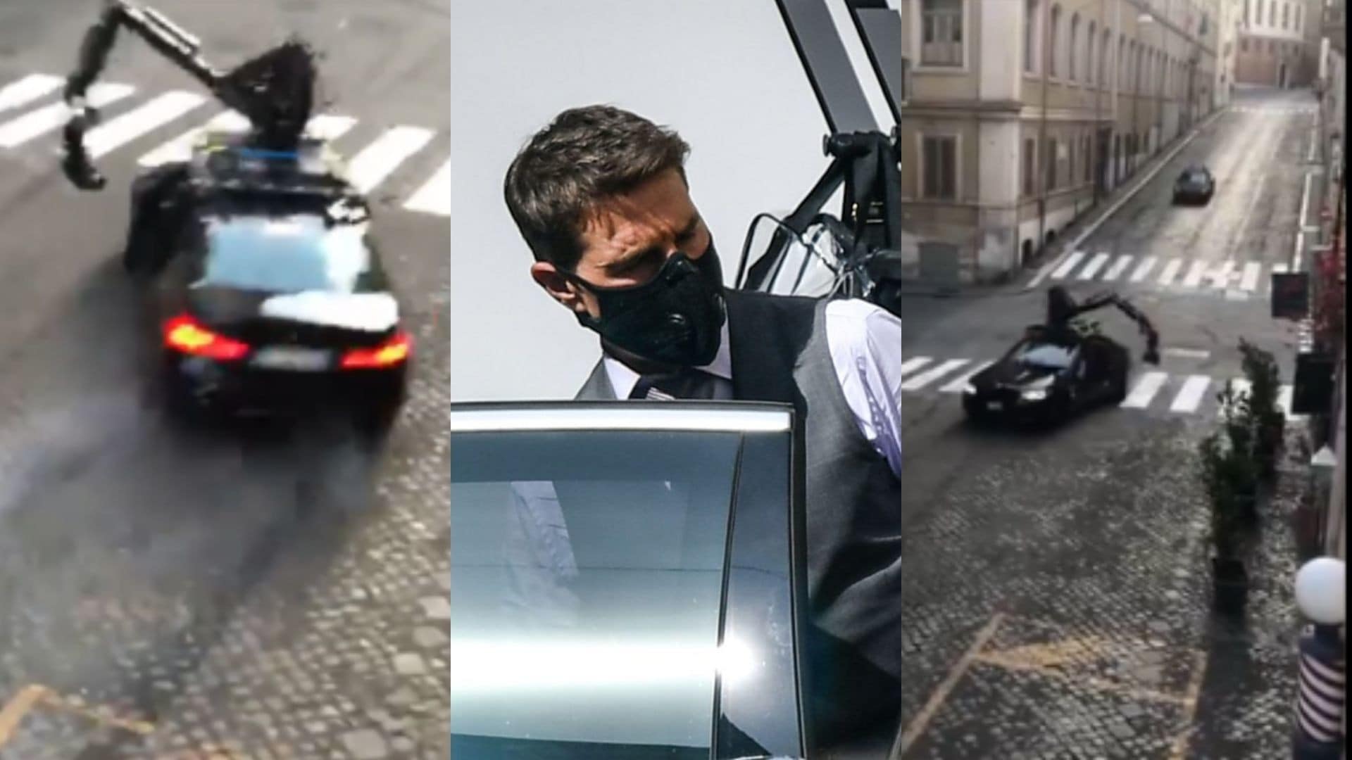 Roma, Tom Cruise spericolato per Mission Impossible 7: a tutto gas tra i sampietrini FOTO