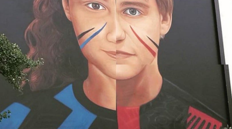 Il murales di Jorit per Inter-Milan: due bambini divisi ma uniti