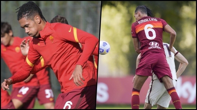 Roma, Smalling subito in campo nel test in famiglia