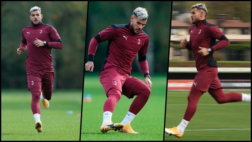 Milan, allenamento vista derby: Theo Hernandez pronto a sfidare Hakimi