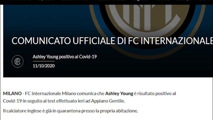 Inter: sesto caso di Covid-19, è Young