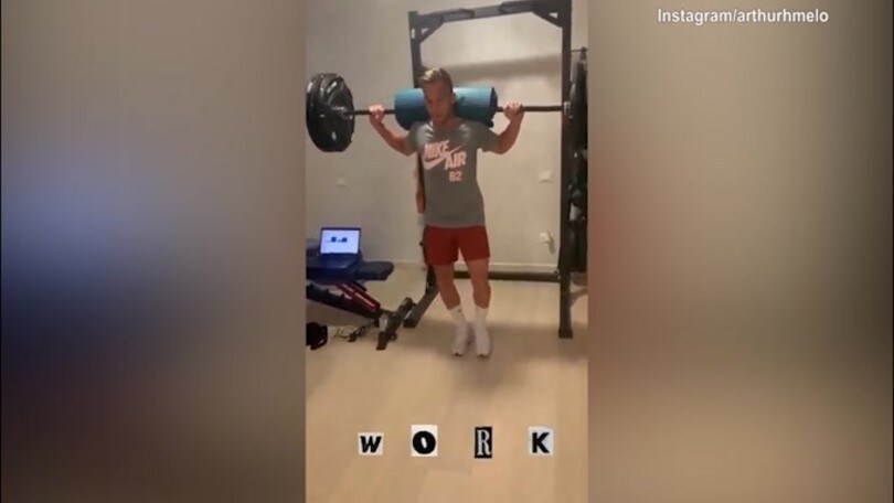 Juve: ecco Arthur, duro lavoro in palestra