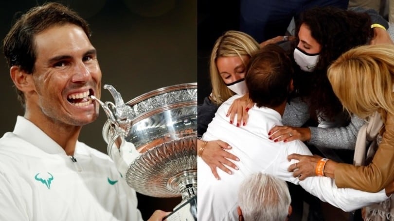 Il trionfo di Nadal al Roland Garros e l'abbraccio alla famiglia