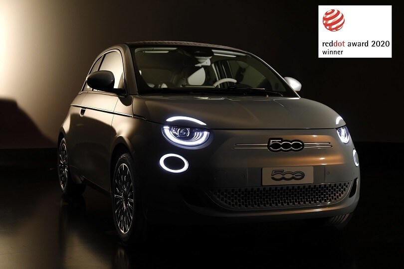 Nuova Fiat 500 elettrica, che successo al "Red Dot Award 2020"