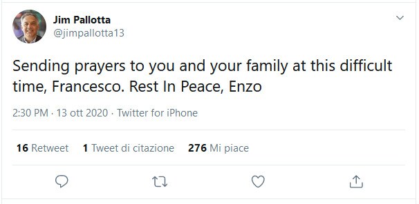 Lutto Enzo Totti, Pallotta esprime cordoglio